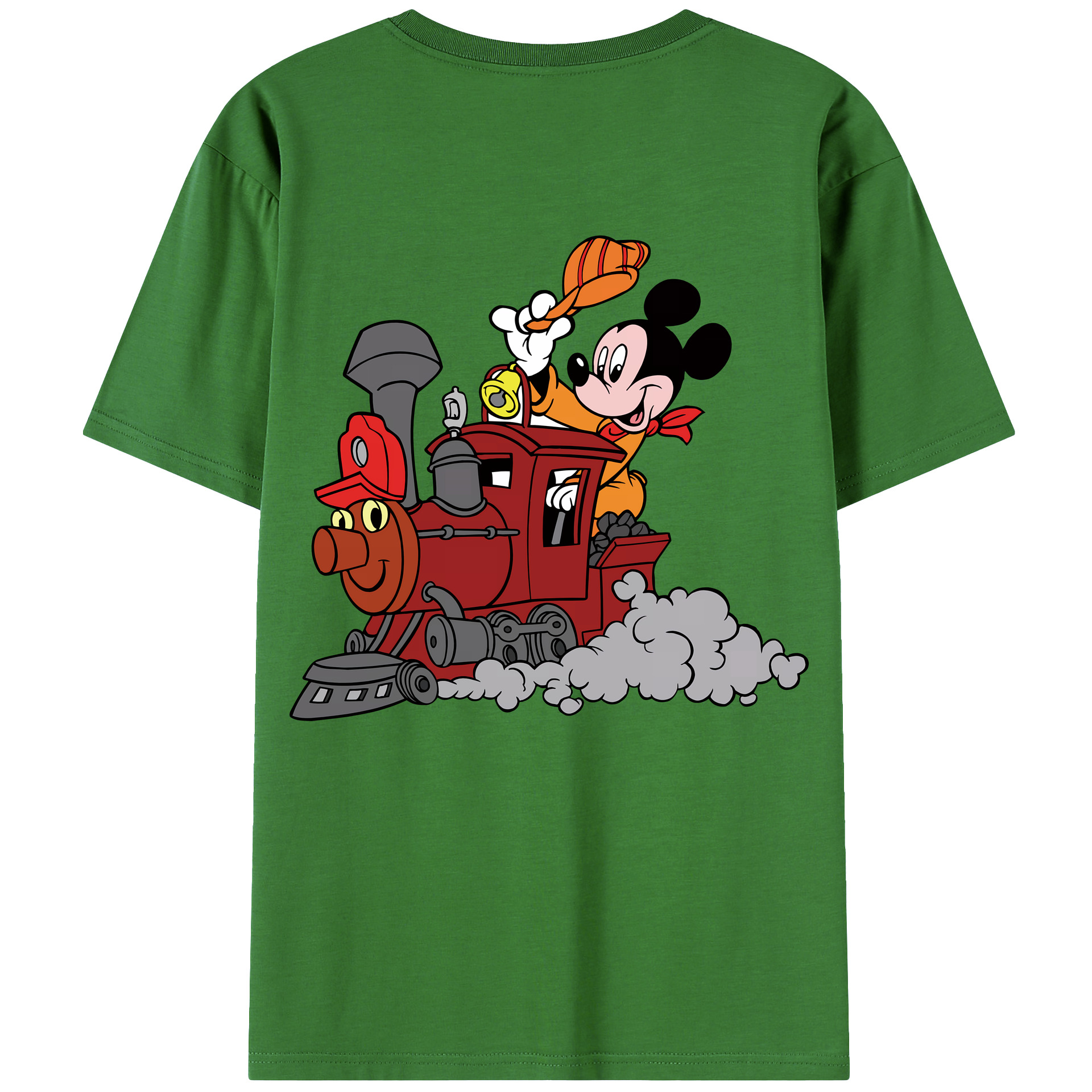 ミッキーマウス Mickey Mouse レディース半袖Tシャツ(バックプリント)